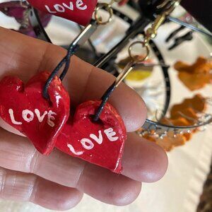 Clay dangling earrings